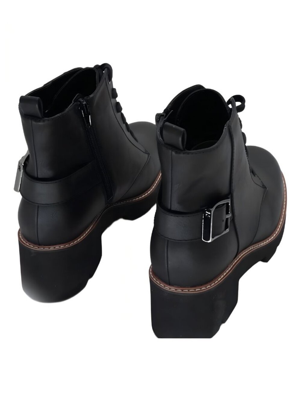 Naturalizer Cabaret Bootie Lace-Up Chunky Ankle Boots Womens 9.5 - Picture 3 of 6